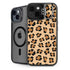 Leopard Spots Print iPhone 15 Plus Kickstand Case
