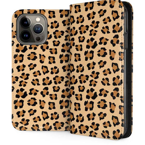 Leopard Spots Print iPhone 15 Pro Max Folio Case