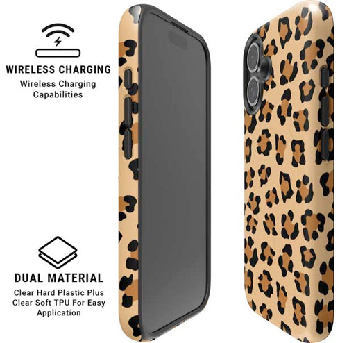 Leopard Spots Print iPhone 16 Magsafe Impact Case