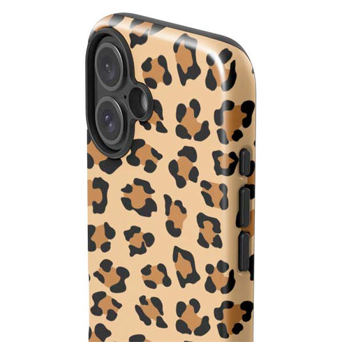 Leopard Spots Print iPhone 16 Plus Impact Case