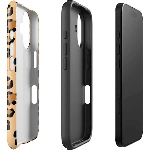Leopard Spots Print iPhone 16 Plus Impact Case