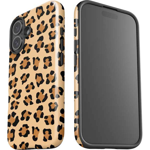 Leopard Spots Print iPhone 16 Plus Impact Case
