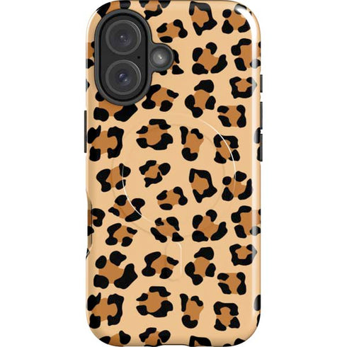 Leopard Spots Print iPhone 16 Plus Magsafe Impact Case