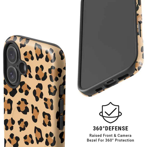 Leopard Spots Print iPhone 16 Plus Magsafe Impact Case