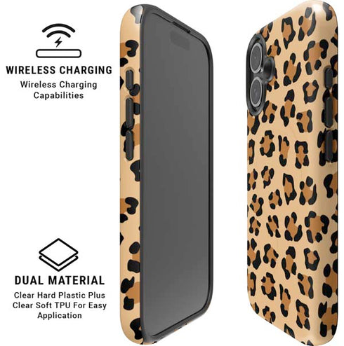 Leopard Spots Print iPhone 16 Plus Magsafe Impact Case