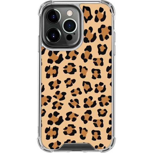Leopard Spots Print iPhone 16 Pro Clear Case