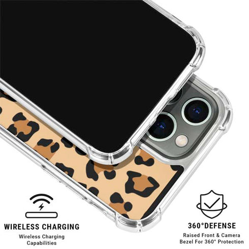 Leopard Spots Print iPhone 16 Pro Clear Case