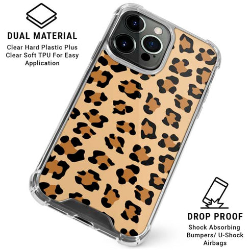 Leopard Spots Print iPhone 16 Pro Clear Case