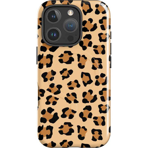 Leopard Spots Print iPhone 16 Pro Magsafe Impact Case
