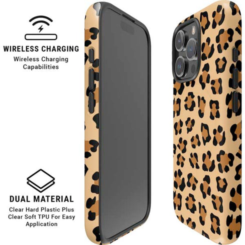 Leopard Spots Print iPhone 16 Pro Magsafe Impact Case