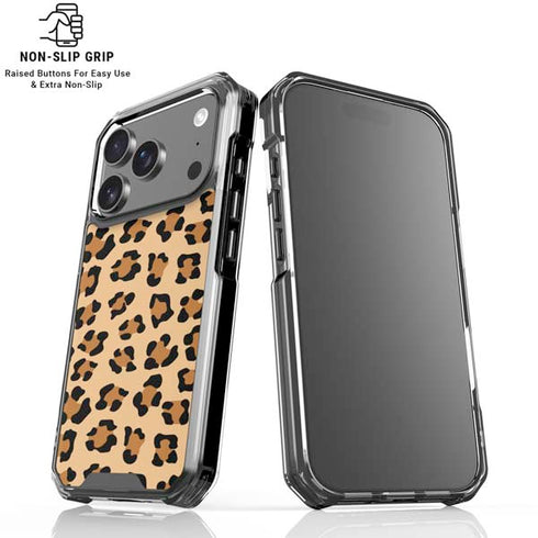 Leopard Spots Print iPhone 18 Pro Clear Case
