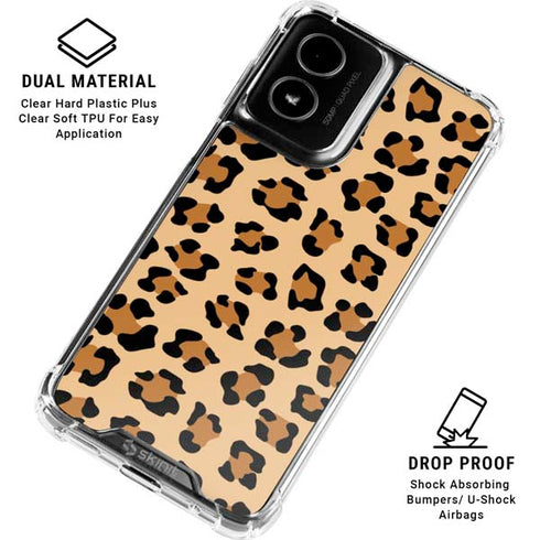Leopard Spots Print Moto G Power 5G (2024) Clear Case