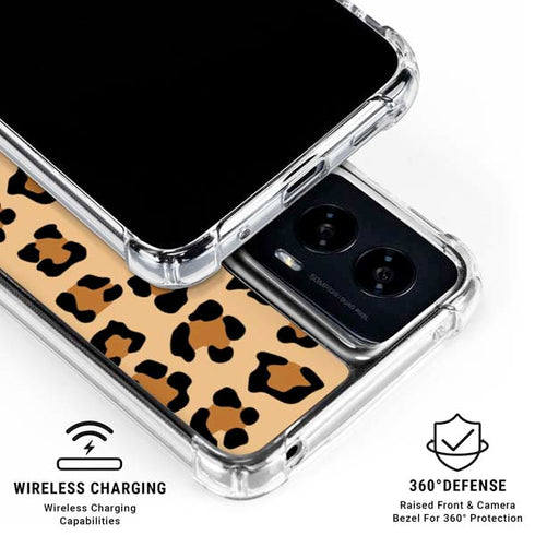 Leopard Spots Print Moto G Power 5G (2024) Clear Case