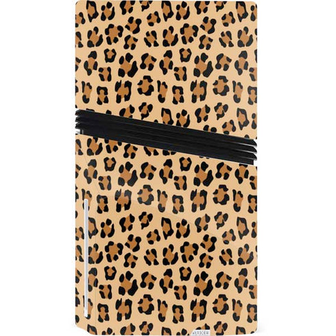 Leopard Spots Print PS5 Pro Disk Console Skin