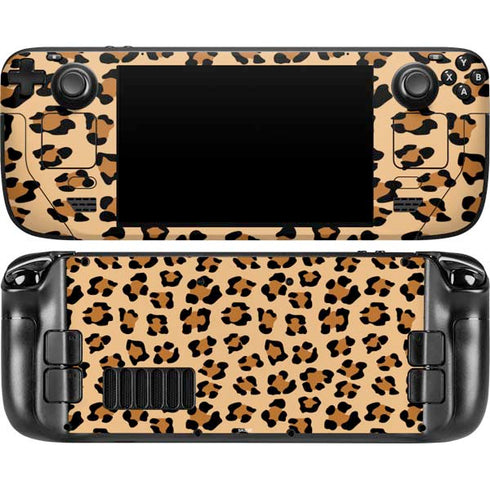 Leopard Spots Print Steam Deck Handheld Gaming Computer OLED Skin
