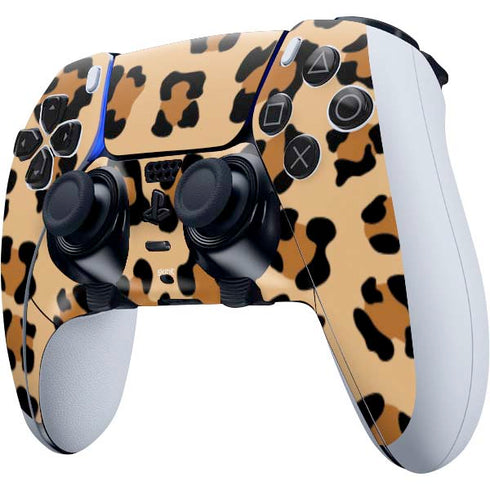 Leopard Spots Print PS5 DualSense Edge Pro Controller Skin