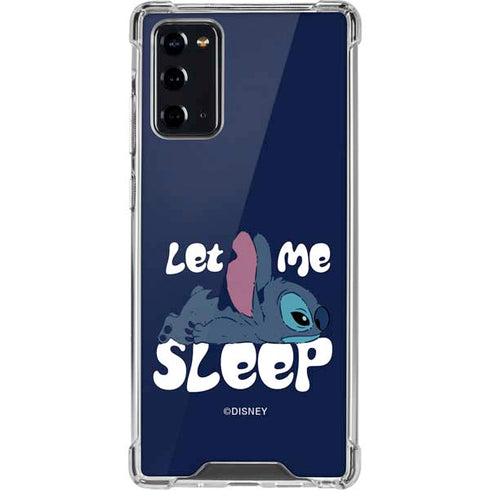 Disney Lilo and Stitch Let Me Sleep Galaxy Note20 5G Clear Case