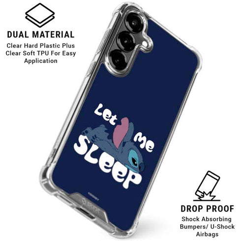 Disney Lilo and Stitch Let Me Sleep Galaxy S26 Plus Clear Case