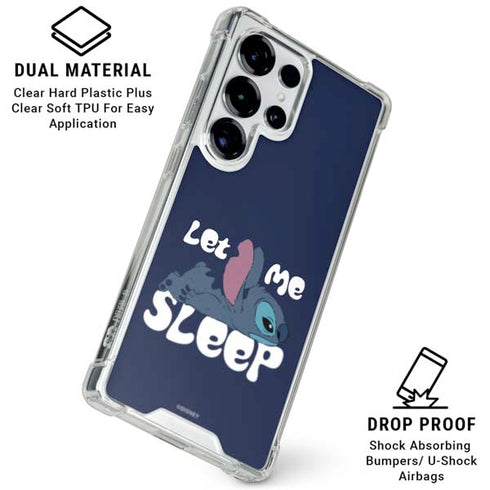 Disney Lilo and Stitch Let Me Sleep Galaxy S26 Ultra Clear Case
