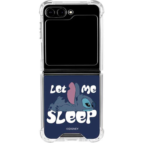 Disney Lilo and Stitch Let Me Sleep Galaxy Z Flip5 5G Clear Case