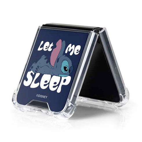 Disney Lilo and Stitch Let Me Sleep Galaxy Z Flip5 5G Clear Case