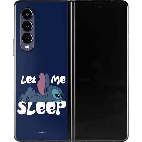 Disney Lilo and Stitch Let Me Sleep Galaxy Z Fold3 5G Skin