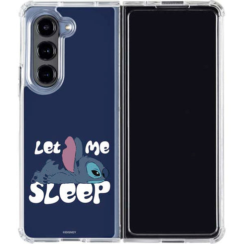 Disney Lilo and Stitch Let Me Sleep Galaxy Z Fold5 5G Clear Case