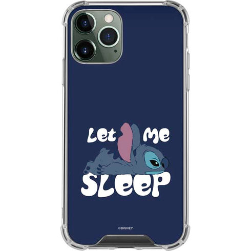 Disney Lilo and Stitch Let Me Sleep iPhone 11 Pro Max Clear Case