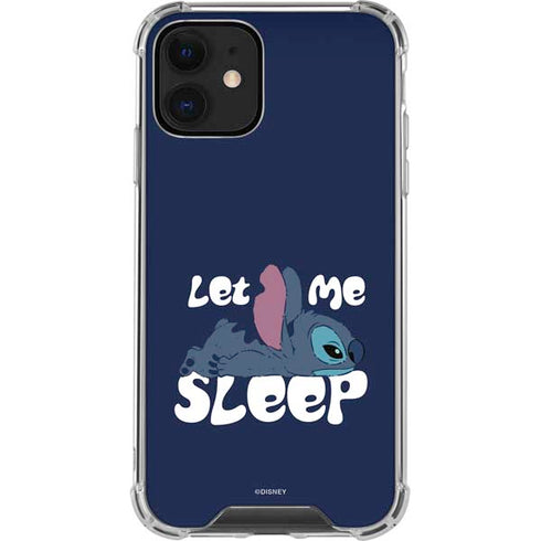 Disney Lilo and Stitch Let Me Sleep iPhone 12 Clear Case