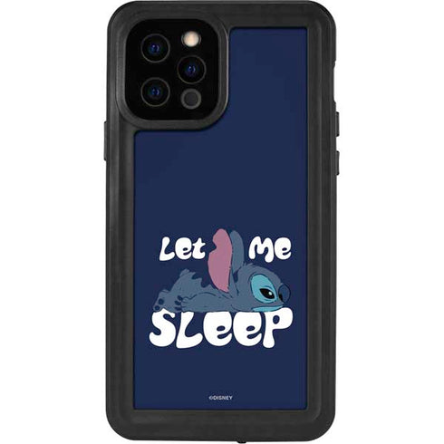 Disney Lilo and Stitch Let Me Sleep iPhone 12 Pro Waterproof Case