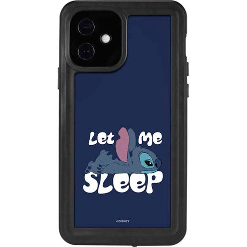 Disney Lilo and Stitch Let Me Sleep iPhone 12 Waterproof Case