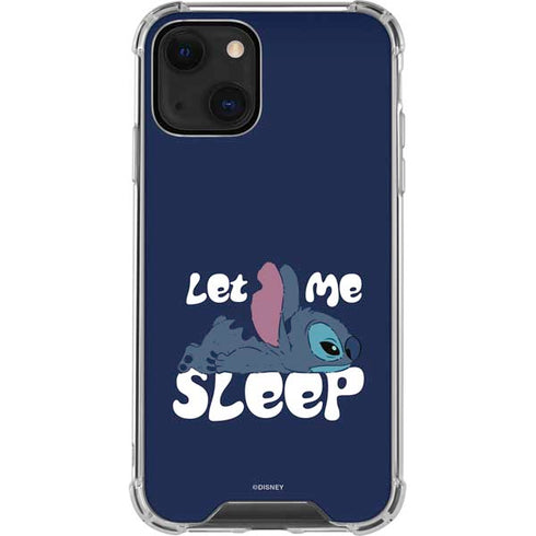 Disney Lilo and Stitch Let Me Sleep iPhone 13 Mini Clear Case