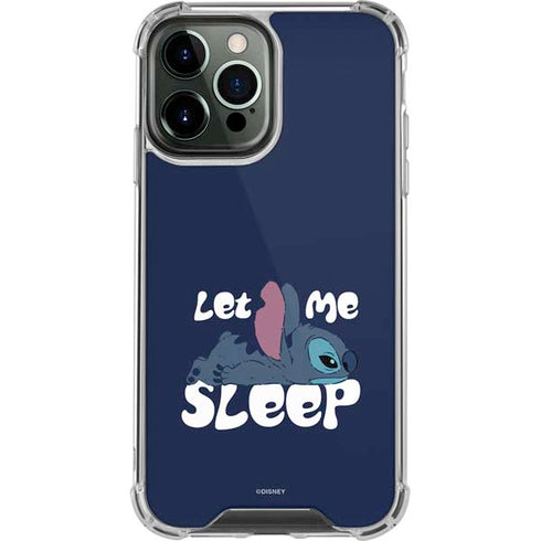 Disney Lilo and Stitch Let Me Sleep iPhone 13 Pro Max Clear Case