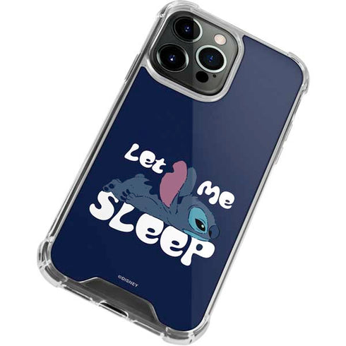 Disney Lilo and Stitch Let Me Sleep iPhone 13 Pro Max Clear Case