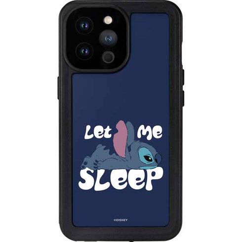 Disney Lilo and Stitch Let Me Sleep iPhone 14 Pro Max Waterproof Case