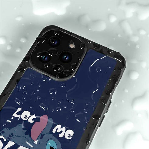 Disney Lilo and Stitch Let Me Sleep iPhone 14 Pro Max Waterproof Case