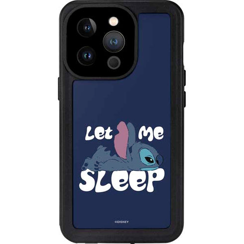 Disney Lilo and Stitch Let Me Sleep iPhone 14 Pro Waterproof Case
