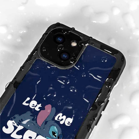 Disney Lilo and Stitch Let Me Sleep iPhone 15 Plus Waterproof Case