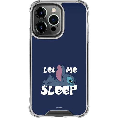 Disney Lilo and Stitch Let Me Sleep iPhone 15 Pro Clear Case