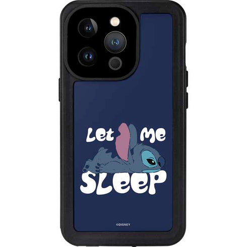 Disney Lilo and Stitch Let Me Sleep iPhone 15 Pro Waterproof Case