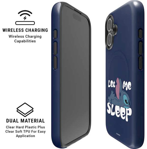 Disney Lilo and Stitch Let Me Sleep iPhone 16 Plus Magsafe Impact Case