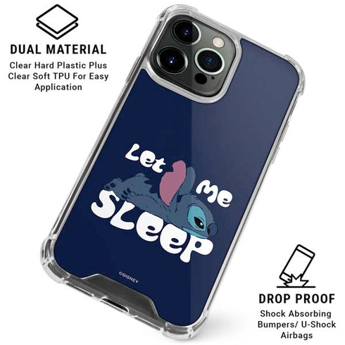 Disney Lilo and Stitch Let Me Sleep iPhone 16 Pro Clear Case
