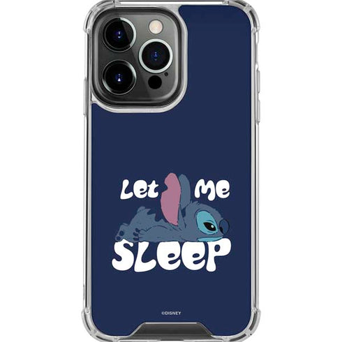Disney Lilo and Stitch Let Me Sleep iPhone 16 Pro Max Clear Case