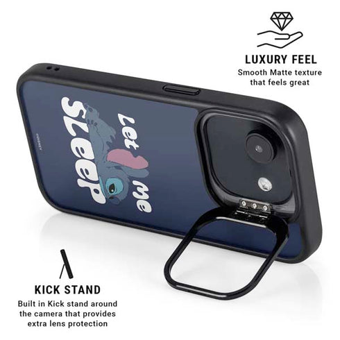 Disney Lilo and Stitch Let Me Sleep iPhone 16e Kickstand Case