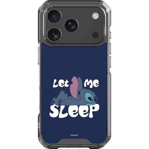 Disney Lilo and Stitch Let Me Sleep iPhone 17 Pro Clear Case