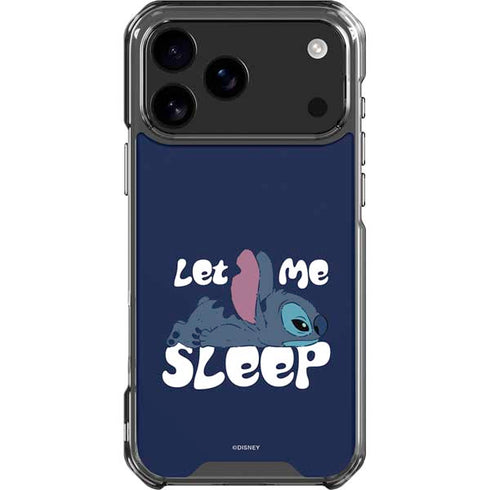 Disney Lilo and Stitch Let Me Sleep iPhone 17 Pro Max Clear Case