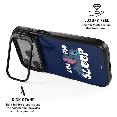 Disney Lilo and Stitch Let Me Sleep iPhone 17 Pro Max Kickstand Case