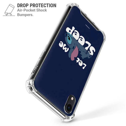 Disney Lilo and Stitch Let Me Sleep iPhone XR Clear Case