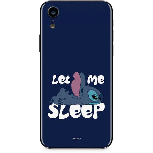 Disney Lilo and Stitch Let Me Sleep iPhone XR Skin