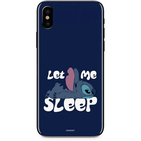 Disney Lilo and Stitch Let Me Sleep iPhone XS Skin